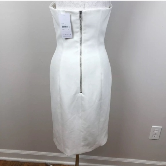 Finders keepers white strapless dress size 4 small - Picture 4 of 5